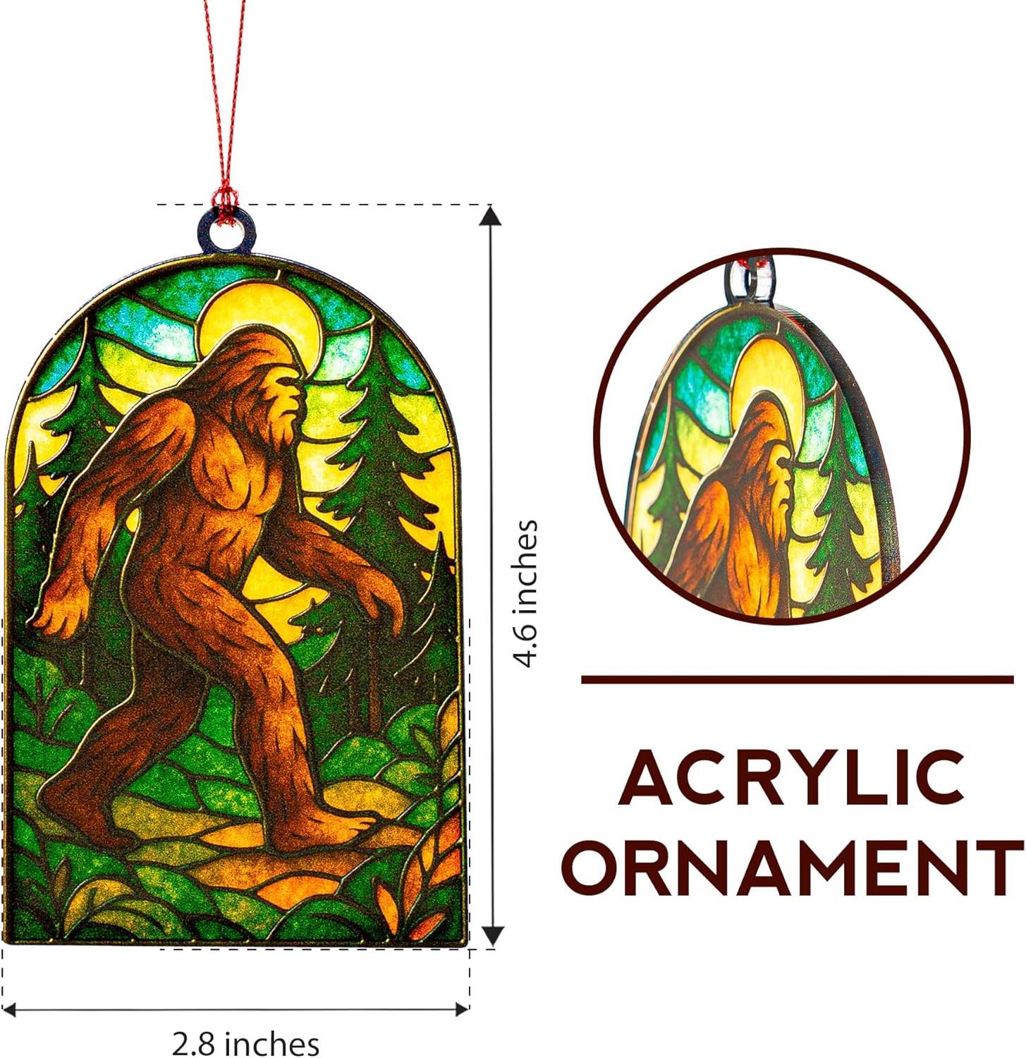Funny Christmas Ornaments - Bigfoot Gifts - Big Foot Sasquatch Gift - Sasquatch Gift - Bigfoot Ornament - Christmas Ornaments 2025 - White Elephant Gifts - Xmas Tree Funny Decoration