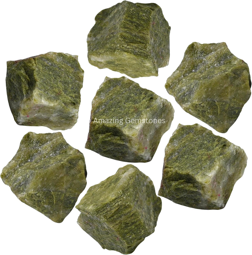 Amazing Gemstone Vesuvianite Raw Crystals and Healing Stones, Natural Rocks for Tumbling and DIY Raw Stones and Crystals (1 LB)