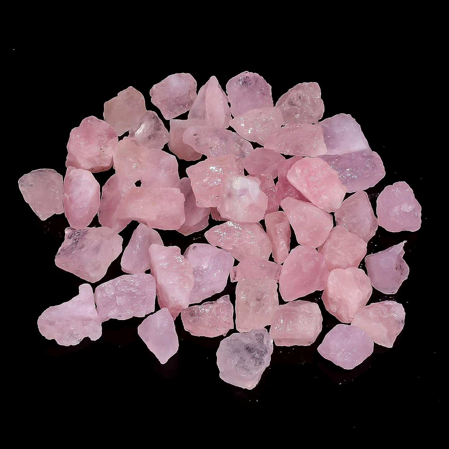 100 carats Raw Pink Morganite Rough Gemstone, Natural Crystals, Healing Stones, Wholesale Lot, Jewelry Making Supply, 10 to 16mm, 8 to 10pcs