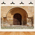 HANGYING Medieval Morocco Architecture Photography Backdrop,7x5ft Ancient City Gate Photo Background,Vintage Brick Wall Arched Door Holiday Travel Party Decor Portrait Photography Studio Props DX07WH