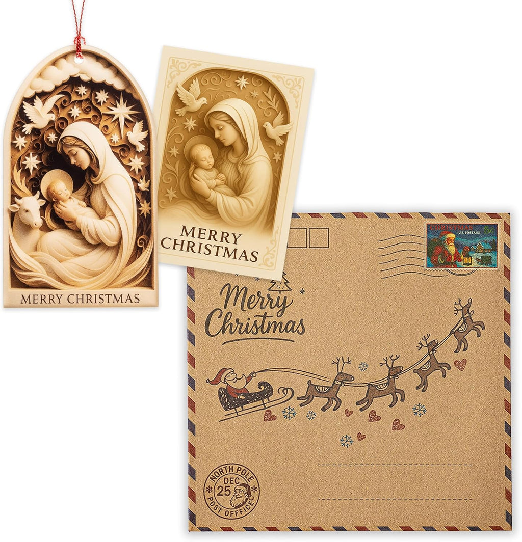 Christmas Nativity Ornament 2025 - Christian Christmas Ornaments - Religious Christmas Ornaments - Christmas Ornaments - Christian Christmas Decor - Christmass Decoration
