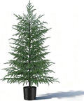 4FT Artificial Norfolk Pine Tree, 1pc Artificial Christmas Tree Faux Potted Plants for Front Porch Christmas Indoor Outdoor Decor