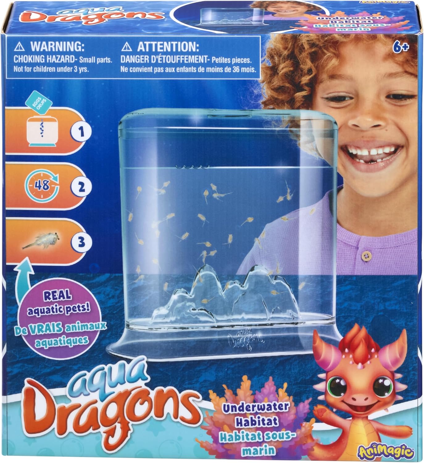 Animagic Aqua Dragons Hatch 'n' Grow Basic Tank | Build an Aquatic Ecosystem, Watch Prehistoric Pets Hatch & Grow Science Kit | Ages 6+