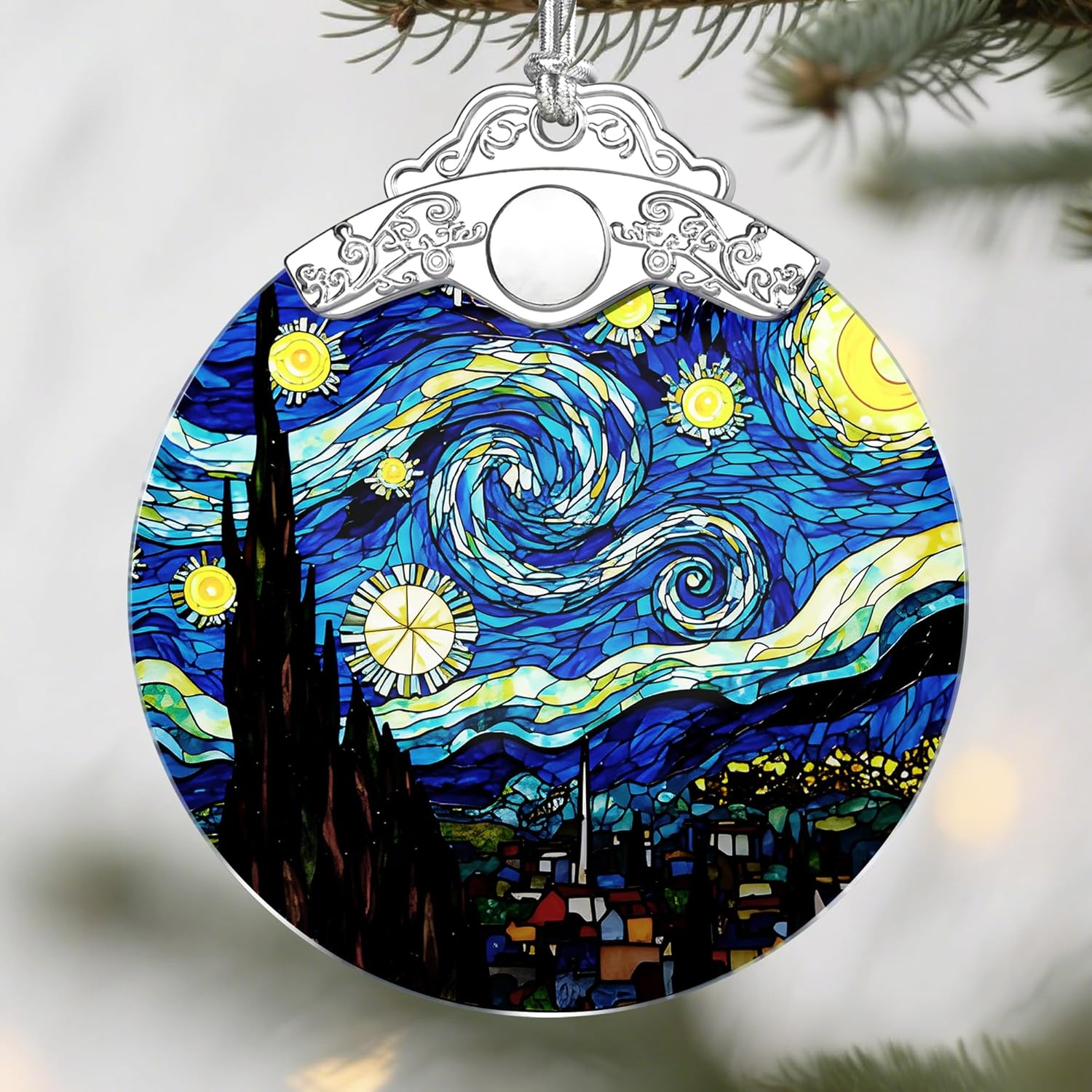 Van Gogh Starry Night Christmas Ornaments: Christmas Tree Ornaments, Holiday Decor Gift, Stocking Stuffers, Gift Ideas, Xmas Gifts & Gifts for Art Lover