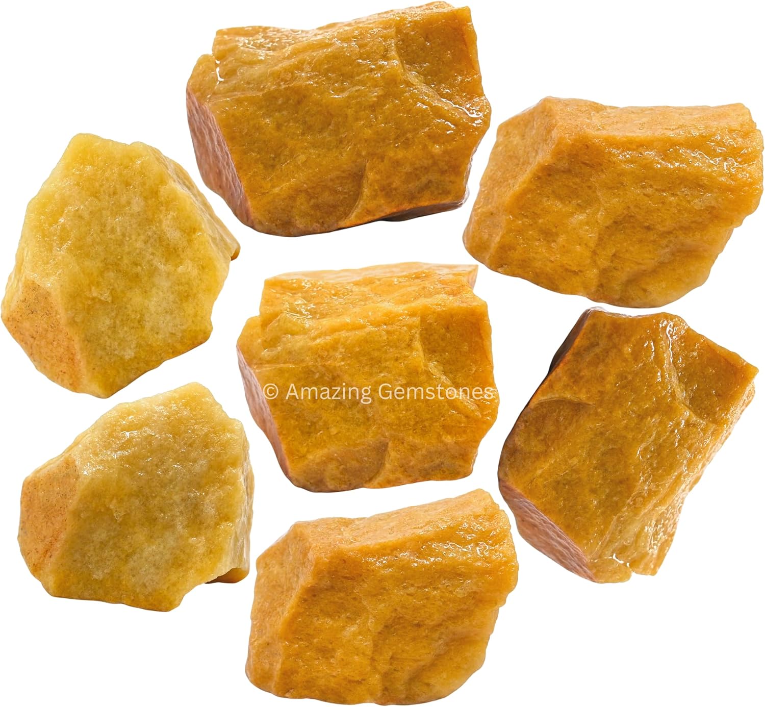 Amazing Gemstone Yellow Jasper Raw Crystals and Healing Stones, Natural Rocks for Tumbling and DIY Raw Stones and Crystals (1 LB)