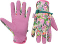 HANDLANDY Gardening Gloves for Women, Breathable Ladies Leather Garden Yard Gloves Best Gift for Gardeners