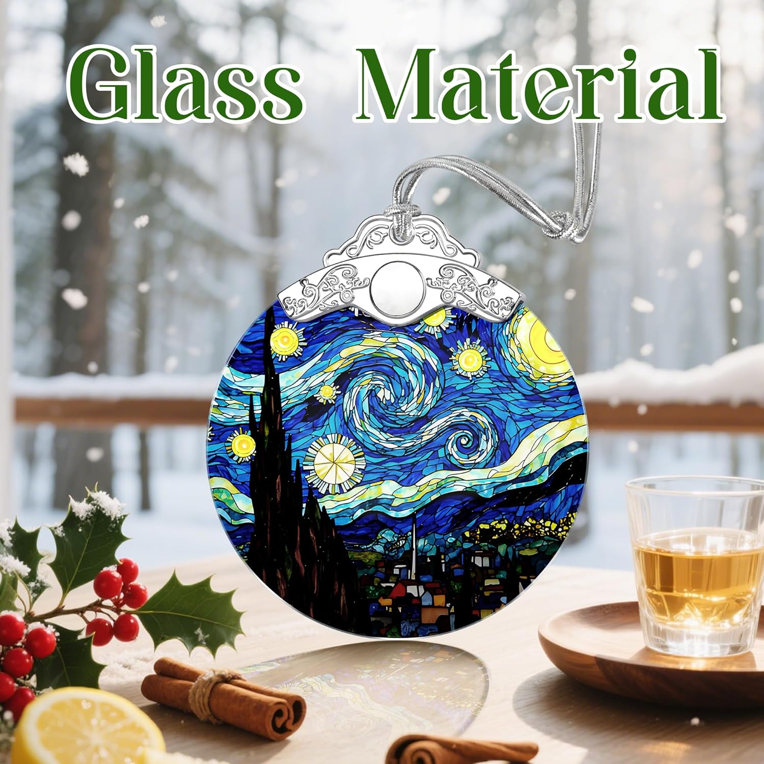Van Gogh Starry Night Christmas Ornaments: Christmas Tree Ornaments, Holiday Decor Gift, Stocking Stuffers, Gift Ideas, Xmas Gifts & Gifts for Art Lover