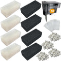 4 Set of Three-Stage Filtration Tank Filter Maintenance Kit, Replacement for AquaClear 50/200 50-Gallon Power Filter, Fish Tank Filter for 20- to 50-Gallon Aquariums
