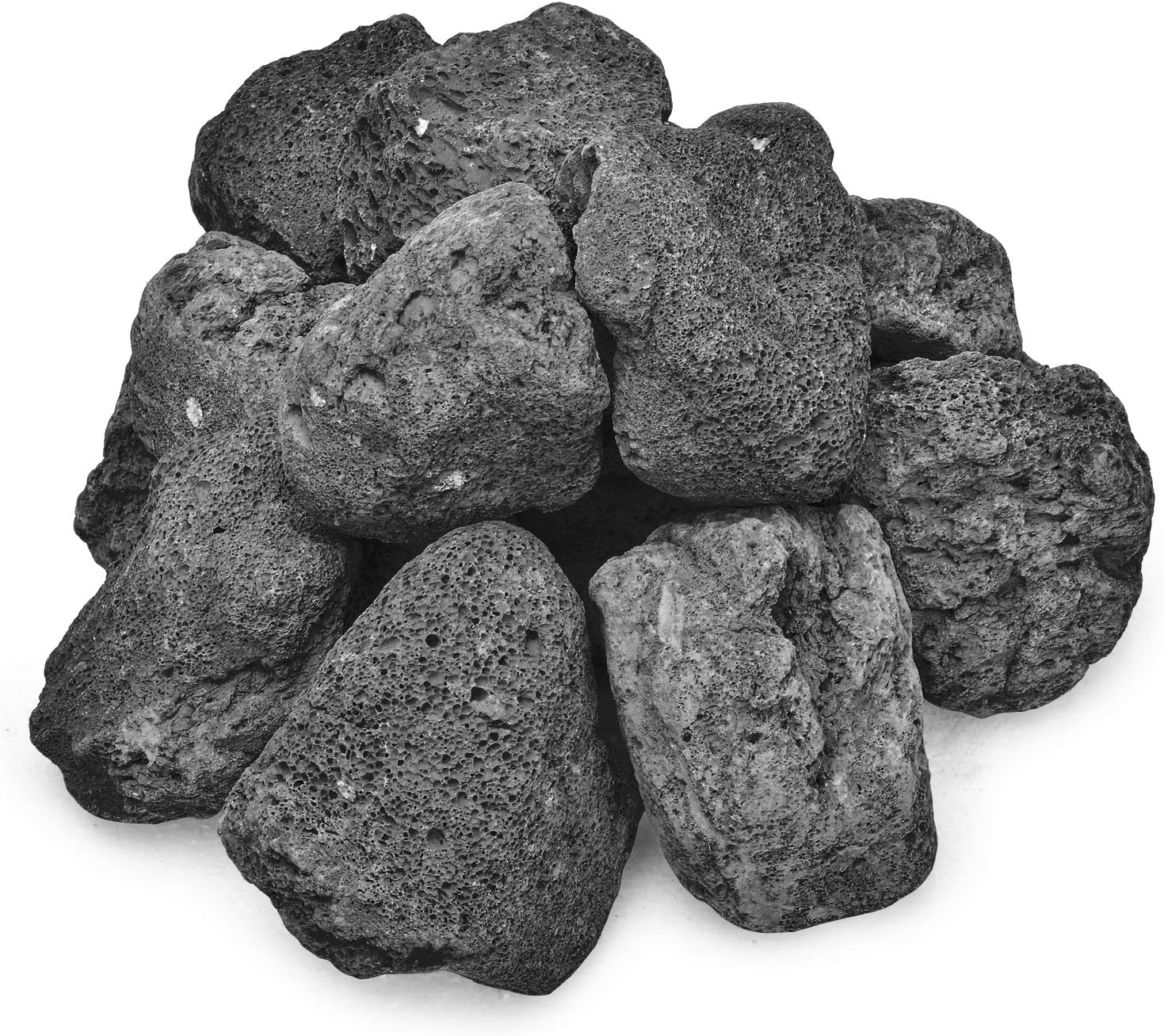 Stanbroil Lava Rock Granules - Decorative Landscaping for Fire Bowls, Fire Pits, Gas Log Sets, Indoor or Outdoor Fireplaces - 10 lb.Bag (2.75"-5")