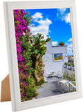 9x10 Wood Frame White, Natural Woodgrain 10x9in Picture Frame, Rustic Wooden 9 x 10 inch Gallery Photo Poster Frame with HD Plexiglass, Horizontal Vertical Wall Mounting Tabletop Display 1Pcs