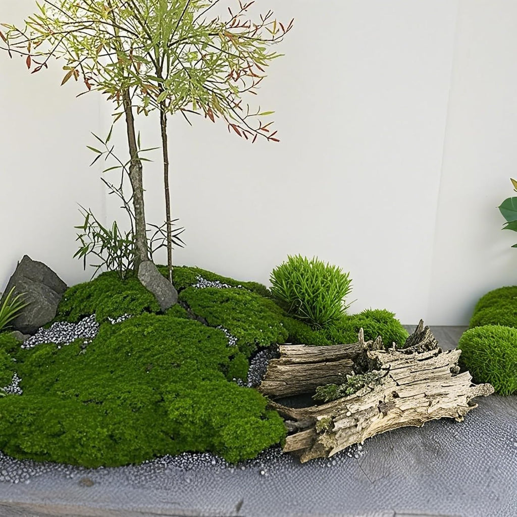 Fake Green Moss for Decorating, 100g/3.5oz Artificial Moss for Aquarium Model Crafts Table Centerpieces Decor (Green, 100g/3.5oz)