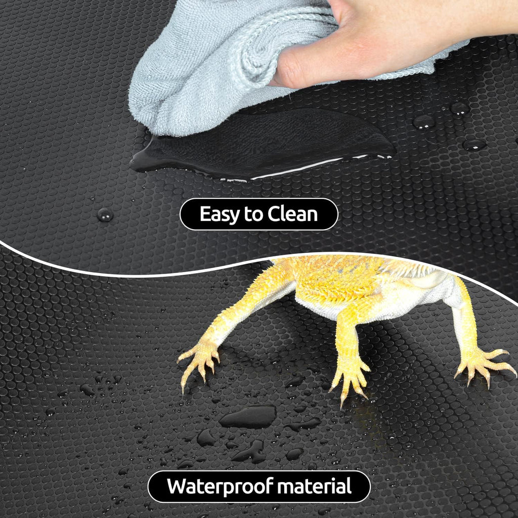 REPTI ZOO Reptile Substrate Mat Terrarium Carpet, 118" x 23.6" Non-Adhesive Reptile Terrarium Bedding Substrate Liner, Reptile Tank Accessories for Bearded Dragon,Leopard Gecko,Lizard,Tortoise