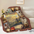 Christian Jesus Blanket Inspirational Bible Verse Religious Faith Healing Prayer Throw Scripture Spiritual Catholic Gifts for Men Women Boys Girls Kids Adults Plush Fuzzy Fleece Decor 50''X60''