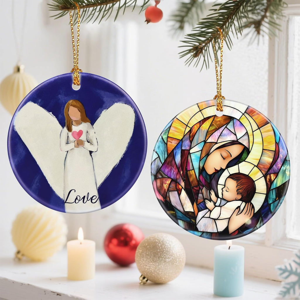 Love Angel Christmas Ornament, Christmas Tree Ornaments, Keepsake Ornaments, Holiday Decor, Angel Gift, Holiday or Xmas Gifts, Gifts for Friends and Family