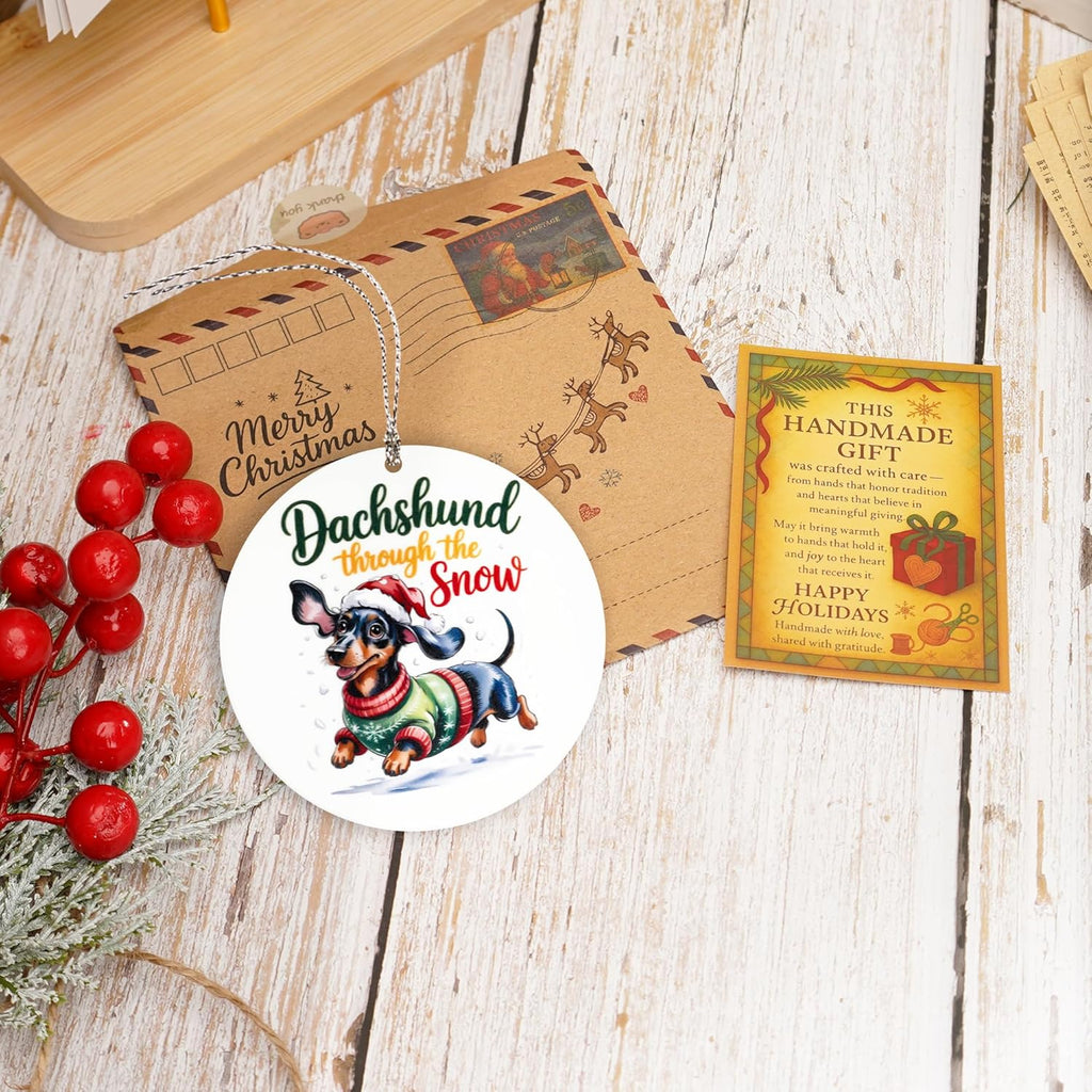 Dachshund Ornament, Weiner Dog Gifts, Dachshund Gifts for Women, Funny Christmas Dachshunds Decor, Wiener Dog Christmas Ornament, Holiday Dogs Lovers Gift Idea, Cute Puppy Decorations for Tree 2025