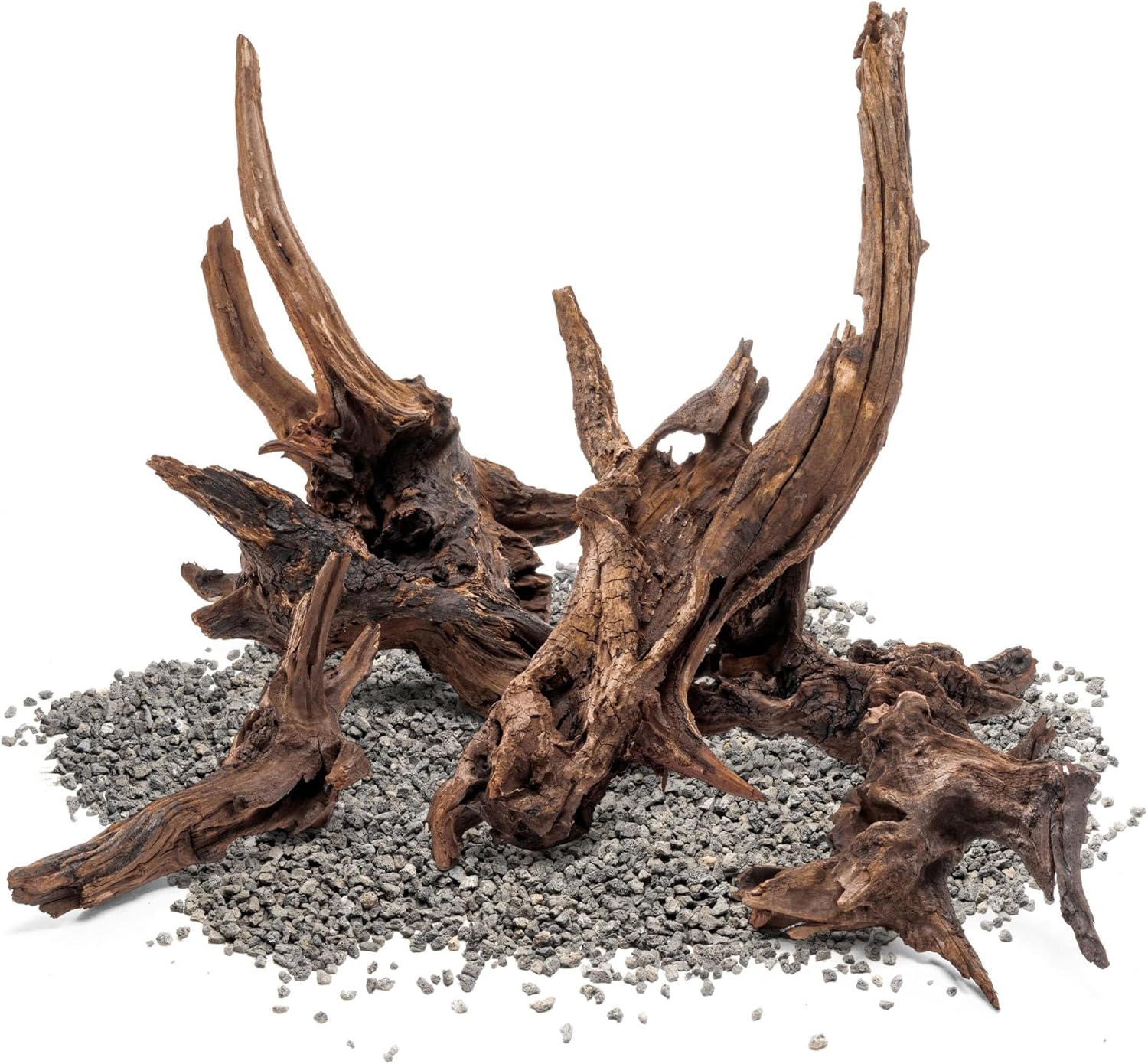 Ultum Nature Systems Driftwood - Pacific Drift Wood for Fish Tank, Planted Tank, Terriarium, Paludarium - Versatile Natural Driftwood Decor, Events Wood Centerpiece - Pacific Wood, XS 5-8", 3 Pack