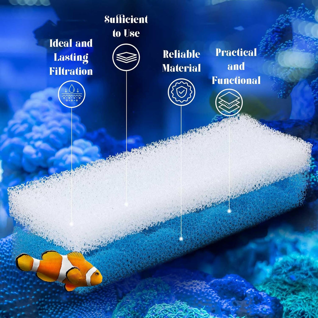 32 Pcs Filter Media Compatible with 306/307 Filters, Aquarium Replacement Maintenance Kit Including Biological Sponge, Ammonia/Phosphate/Nitrite Remover Pad, Aquarium Towel, Grease