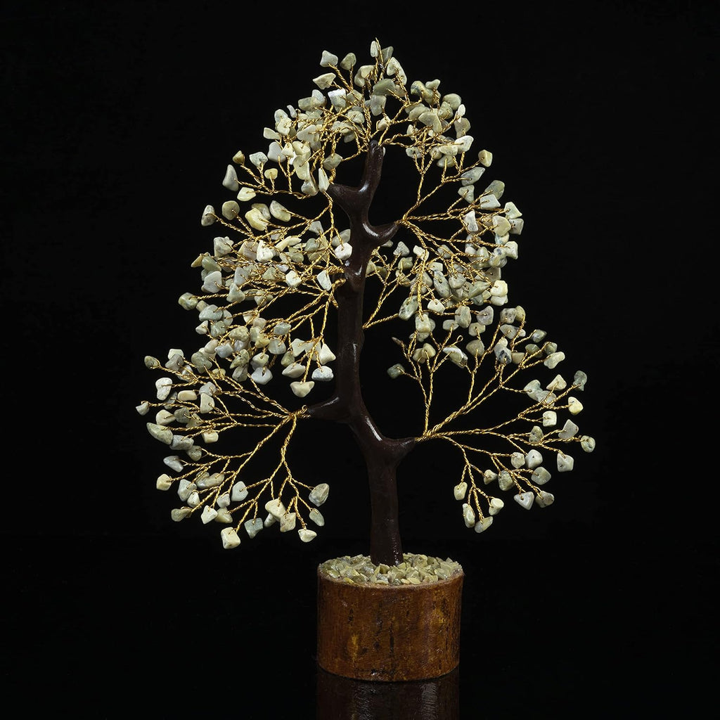 Crocon Serpentine Gemstone Tree, Crystal Tree of Life - Chakra Tree - Feng Shui Tree Decor - Money Tree Bonsai - Healing Crystal - Stone Tree - Home Decor - Spiritual Gift - Gem Tree