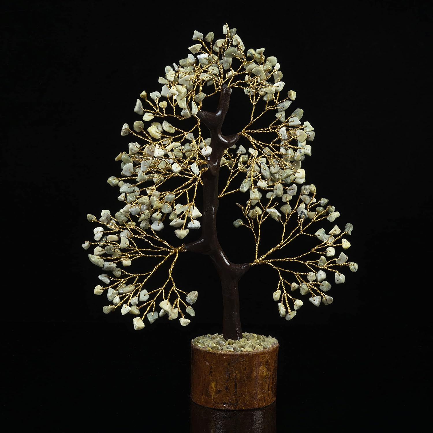 Crocon Serpentine Gemstone Tree, Crystal Tree of Life - Chakra Tree - Feng Shui Tree Decor - Money Tree Bonsai - Healing Crystal - Stone Tree - Home Decor - Spiritual Gift - Gem Tree