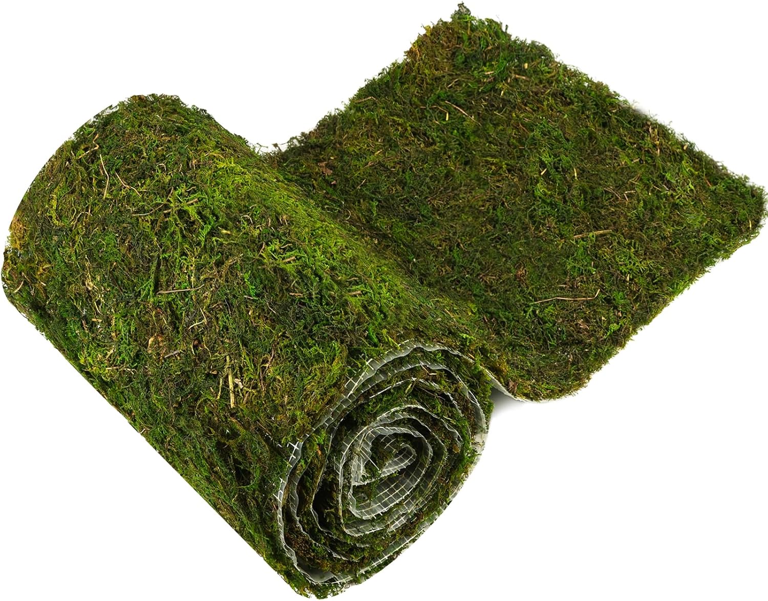 Dried Moss Table Runner Green Moss Sheet Roll for Crafts Preserved Moss Mat for Table Decoration Green Moss for Fairy Wedding Party Woodland Garden Decor (108 * 16 inch)