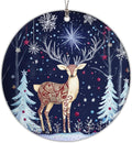 Reindeer Christmas Ornaments 2025, Scandinavian Christmas Decor Ornament, Dated Christmas Ornament 2025, Hanging Indoor Reindeer Christmas Decoration, Elegant Holiday Ornaments