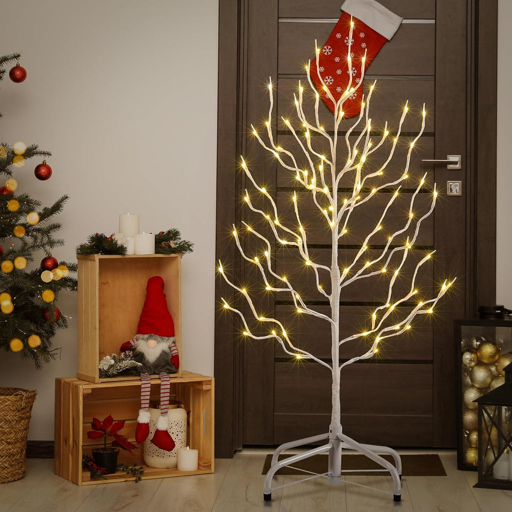 LIGHTSHARE 3FT Star Tree 112 LED Lights Warm White for Home & Christmas Decorations, 3'