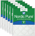 Nordic Pure 20x25x1 (Actual Size: 19 1/2 x 24 1/2 x 3/4) Poly Green MERV 6 AC Furnace Air Filters – Reduces Dust, Pollen, Pet Dander & Allergens – 6-Pack