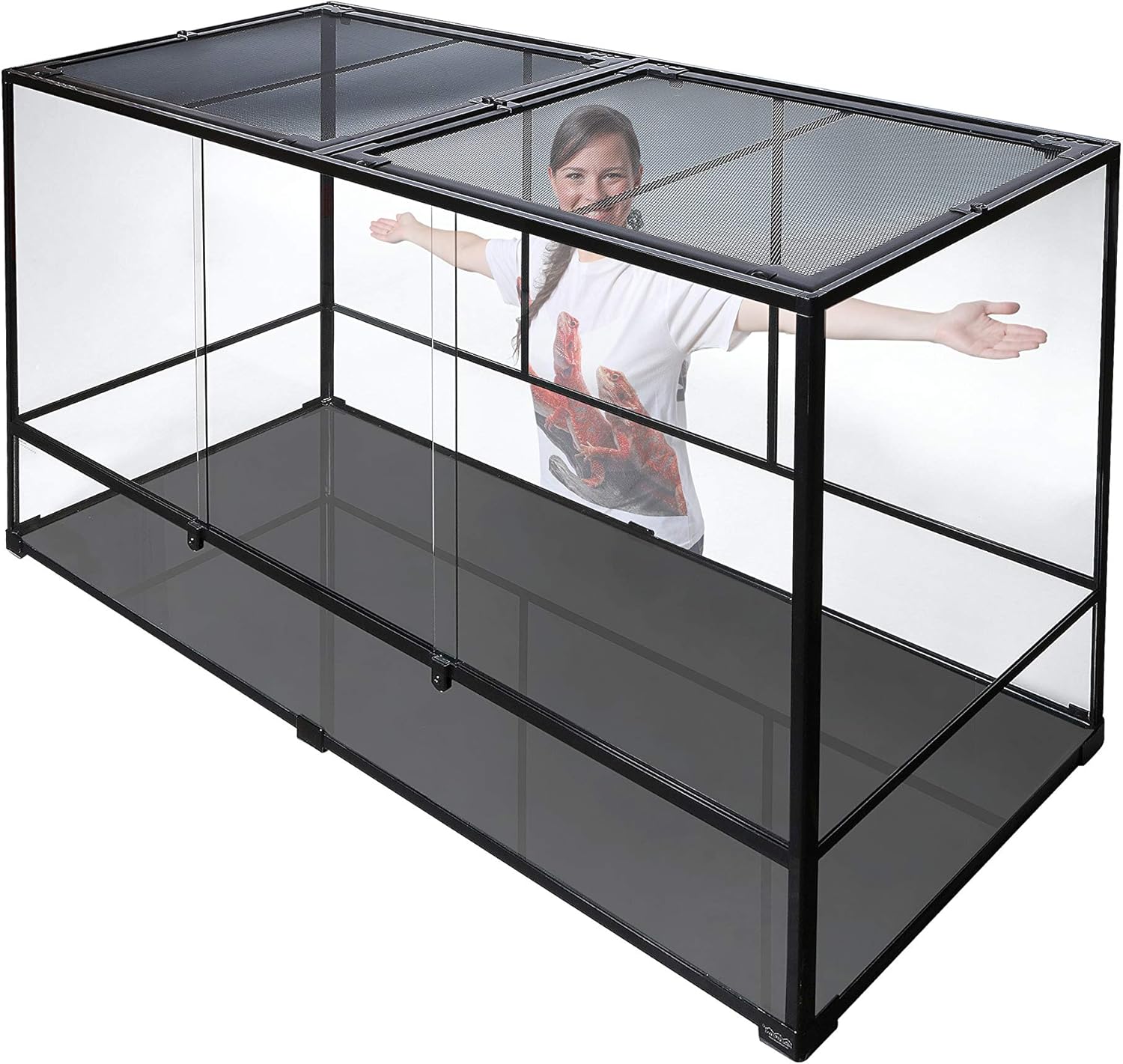 Carolina Custom Cages, 72Lx24Wx36H Giant Deep Extra-Tall Terrarium; Easy Assembly