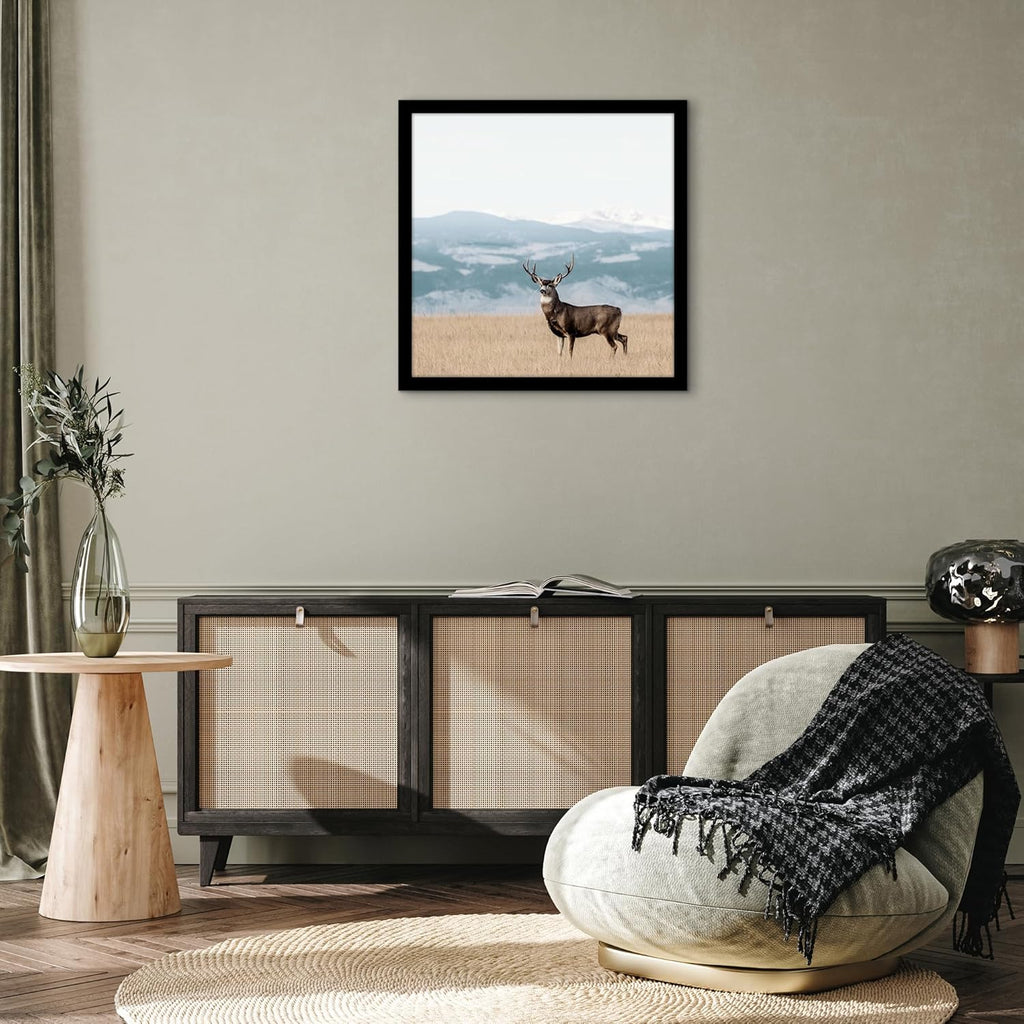 Americanflat 25x25 Picture Frame with Polished Plexiglass - Epic Collection - Square Picture Frame with Engineered Wood - Wide Photo Frames for Wall display - Black