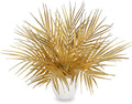 Briful 14.2" Tall Fake Plants Artificial Gold Palm Plant in White Pot – Glitter Faux Palm Leaves Table Centerpiece for Christmas Holiday Decorations, Modern Home Office Desk Decor, Living Room