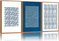 Tinonedraw Navy Blue and White Framed Canvas Wall Art Set, Minimalist Geometric Wall Decor, Neutral Abstract Artwork, Cozy Contemporary Art Prints for Bedroom Living Room Office Above Bed 24"x36"x3