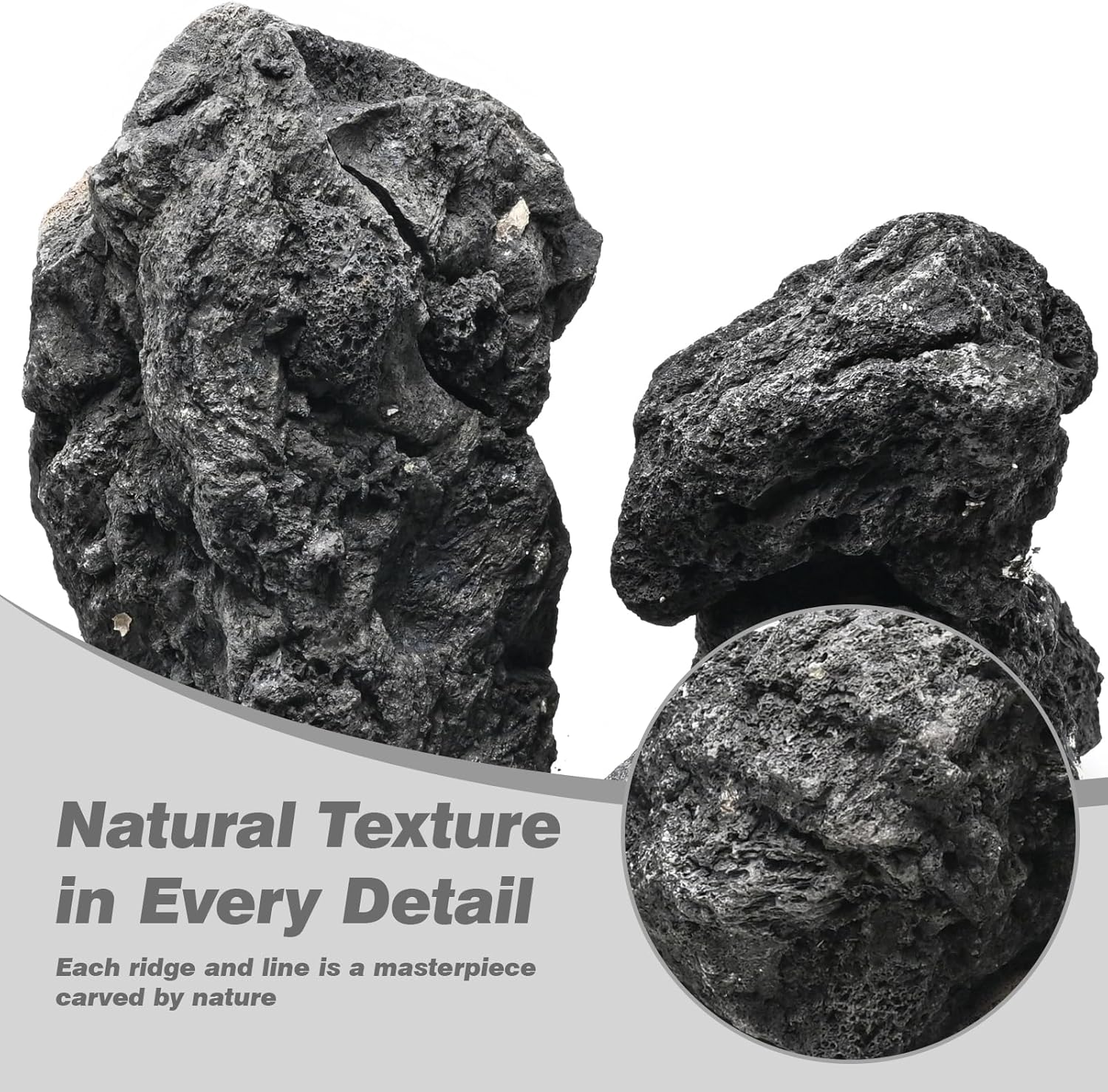 20lb Natural Volcanic Lava Rocks Natural Stones for Aquarium Fire Pit Bonsai Substrate Succulent Planters Garden Decorative Landscaping paludarium(7-8pcs 4-9 inches)