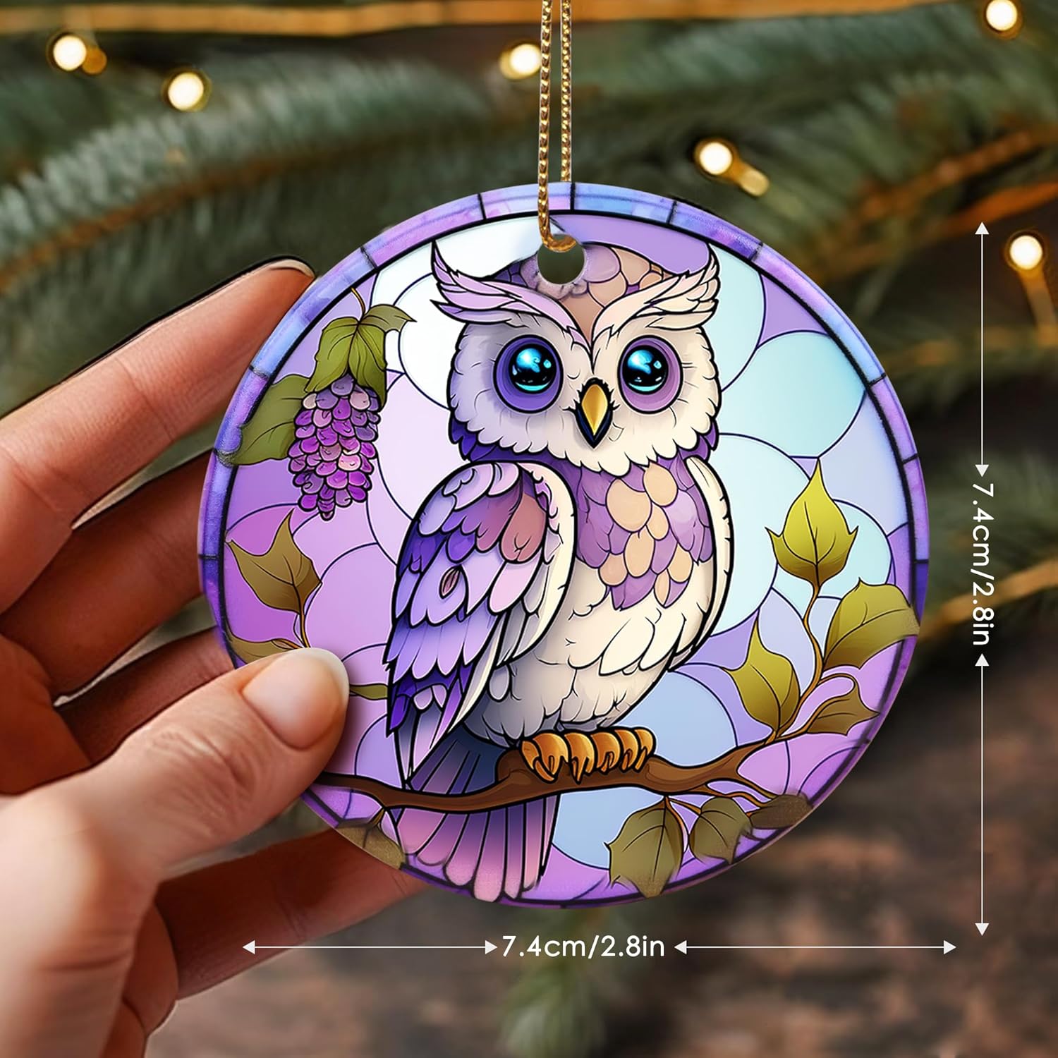 Touber Christmas Ornament, Owl Christmas Ornaments for Tree, Christmas Tree Decor, Holiday Ornament