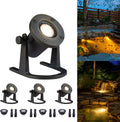 Gardenreet Submersible Pond Light - 12V Low Voltage IP68 Waterproof, Solid Brass Underwater Light with 5000K MR16 LED Bulb, for Water Fountains, Waterfalls, Pool and Outdoor Landscape Lighting(4 Pack)
