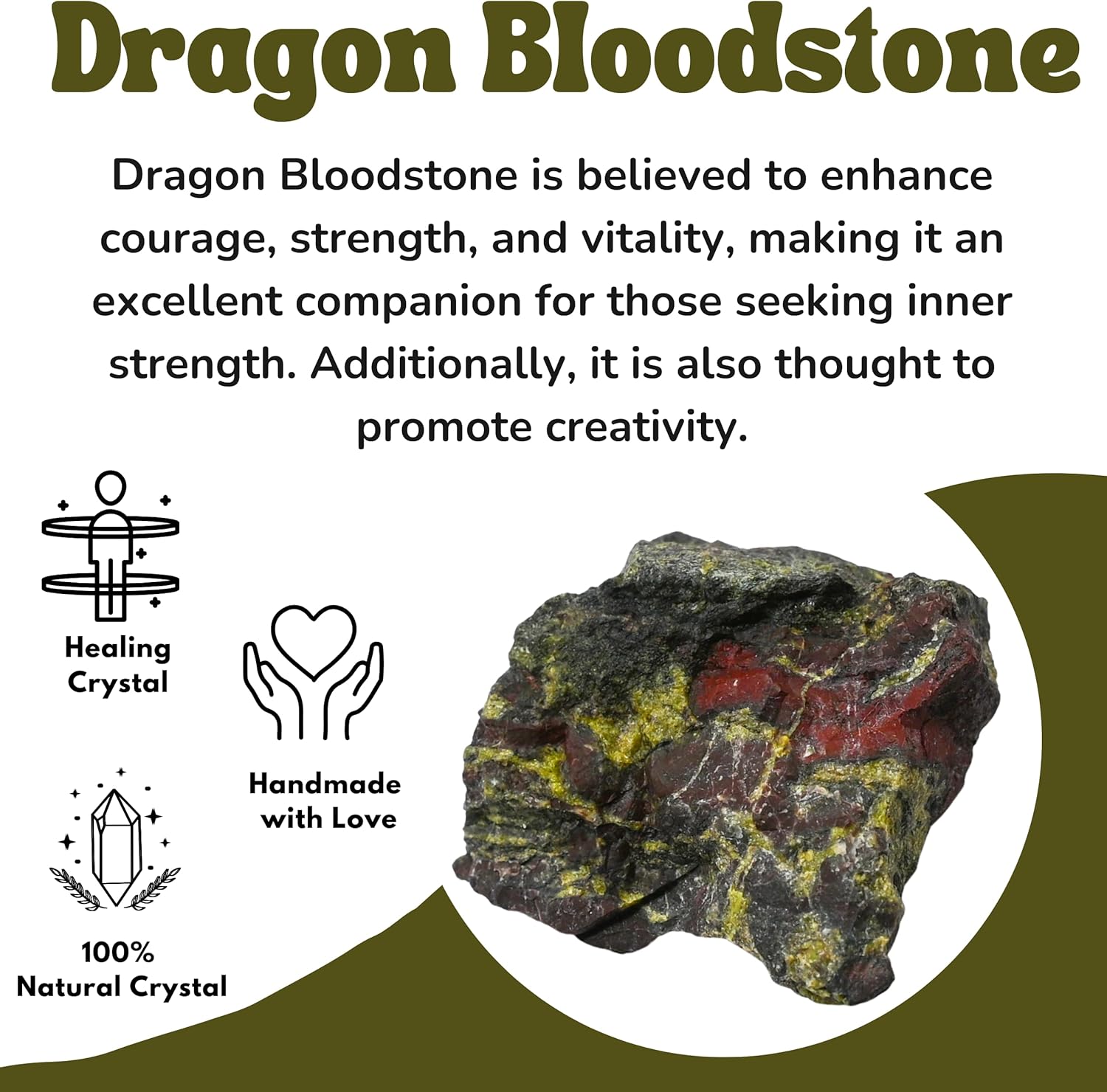 Amazing Gemstone Dragon Bloodstone Raw Crystals and Healing Stones, Natural Rocks for Tumbling - DIY Raw Stones and Crystals, 2 Pieces