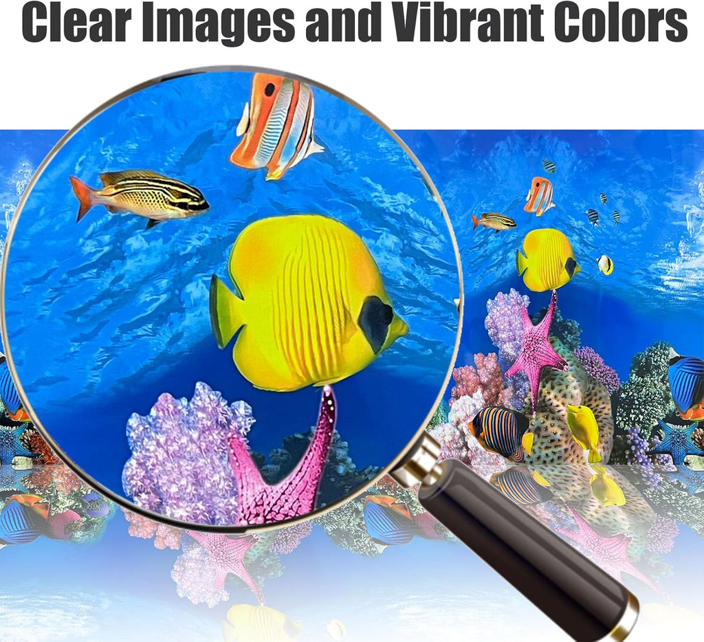 Aquarium Background Poster Water Plants 3D Coral Fish Tank Background Picture Double Sides Fish Tank Stickers 10 20 Gallon Tank 16"x 33"