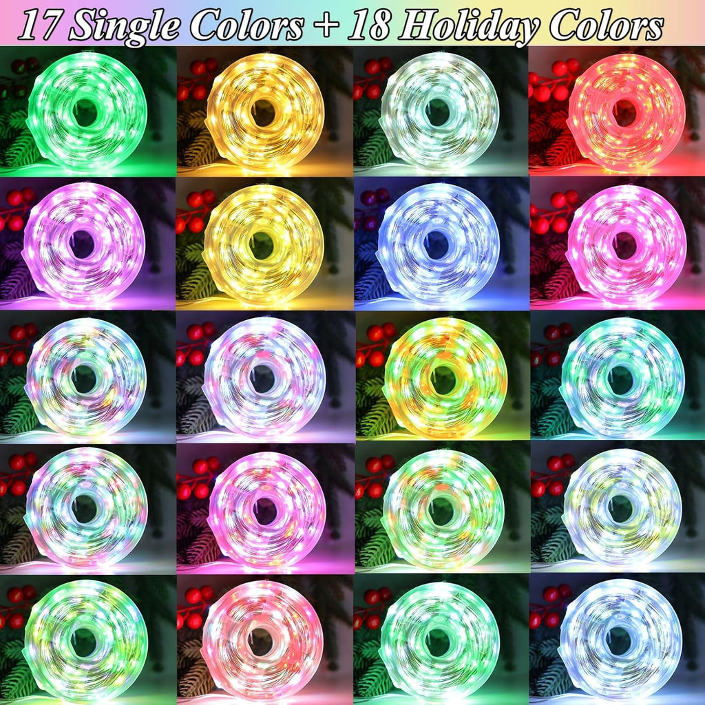 Lovelite 200 LED Christmas Fairy Lights Color Changing, 66 FT 35 Colors String Lights with Remote, Red Green LED Lights for Bedroom Christmas Tree Holiday Wedding Party Indoor Outdoor Decor