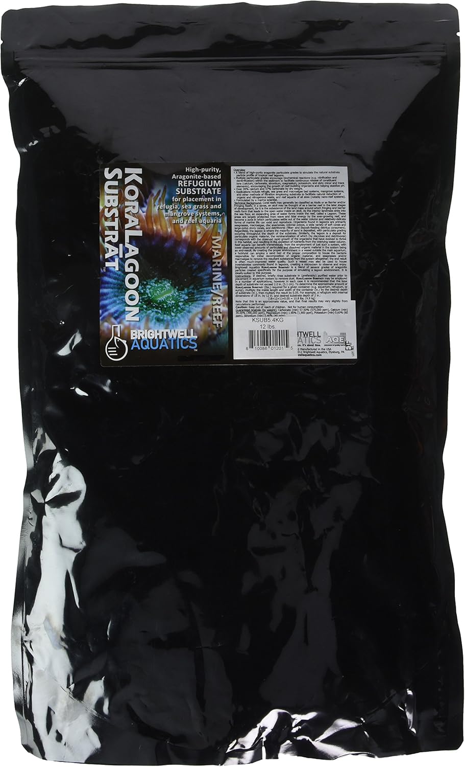 Brightwell Aquatics KoraLagoon Substrat - Aragonite-Based Refugium Substrate for Placement in Marine & Reef Aquariums, 5.4kg