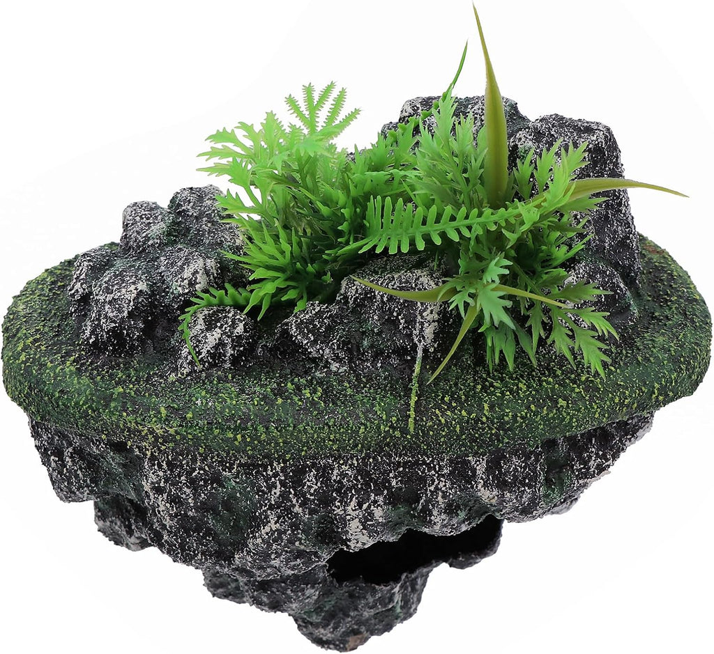 AQUA KT Turtle Floating Rock Tortoise Dock Basking Island Platform for Aquarium Pond Terrarium Habitat Decoration