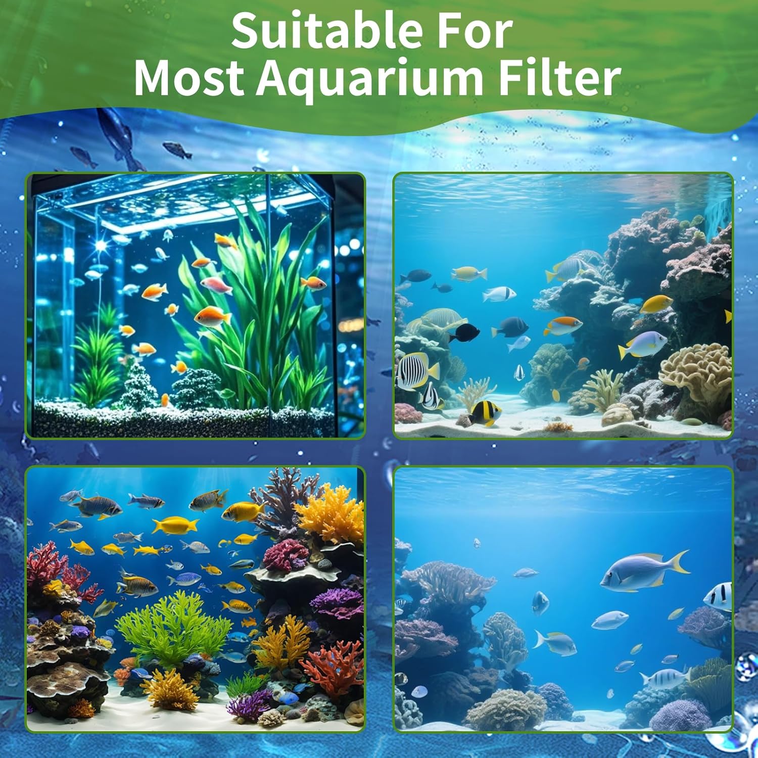 Aquarium Filter Floss 12"x72"x0.13" for Fish Tank Filters -Micro Fine Multi-Layer Aquarium Filter Pad-Filter Media Roll for Crystal Clear Water Cut to Size