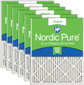 Nordic Pure 20x25x1 (19 1/2 x 24 1/2 x 3/4) Pleated MERV 13 Air Filters 6 Pack