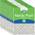 Nordic Pure 20x25x1 (19 1/2 x 24 1/2 x 3/4) Pleated MERV 13 Air Filters 12 Pack