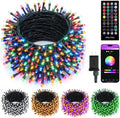 Minetom LED Color Changing Smart RGB Christmas Tree Lights, 198ft 600LED String Lights, 16 Milion Adjustable Colors Fairy Lights with Remote & Timer & Memory Function for Xmas Tree Holiday Party