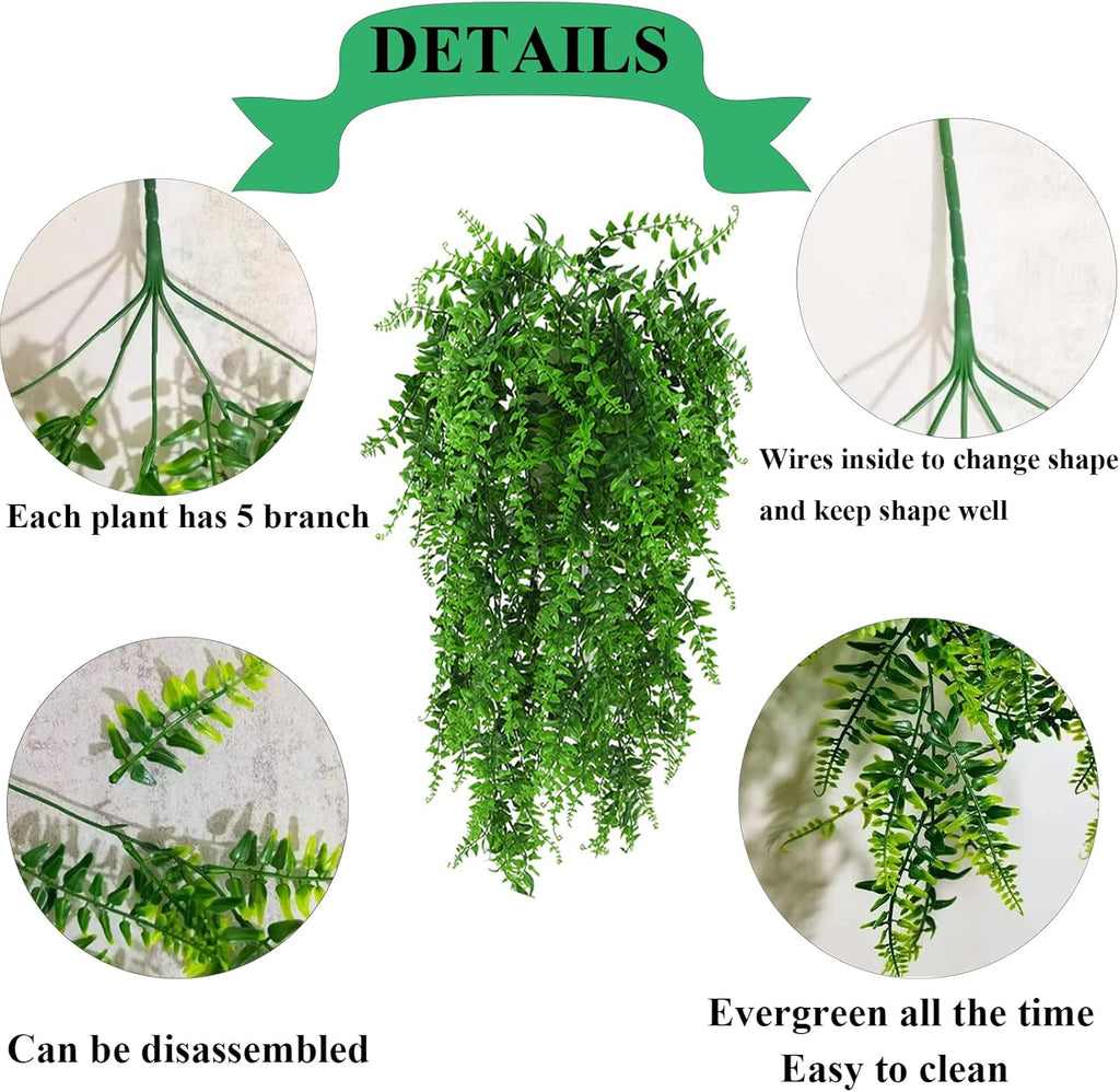 Grddaef Reptile Vines Plants for Terrarium, Flexible Vines Jungle Climbing Branch with Leaves Tank Decor for Snakes Bearded Dragons Geckos Hermit Crabs Lizards Chameleons