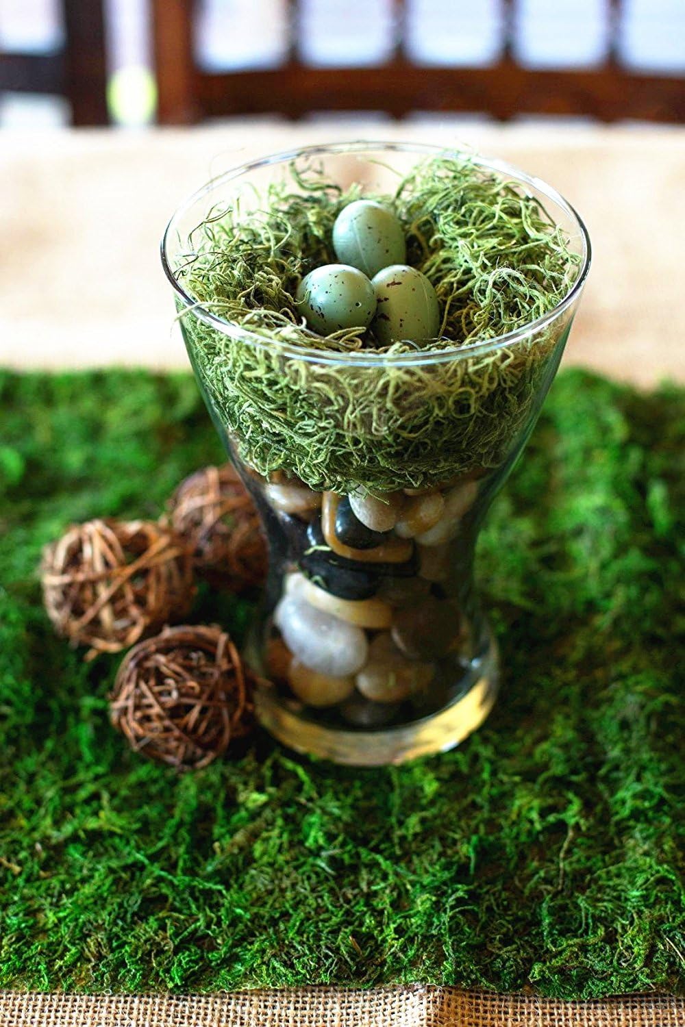 BYHER Roll of Green Moss for Fairy Gardens Wedding Other Arts and Crafts (10x120cm (4" W x 48" L))