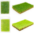 Woohome 2 PCS Model Grass Tufts Resin Static Scenery Model, Artificial Grass for Building Model, DIY Miniature Train Landscape Terrain Railway Scenery Decorations, Green