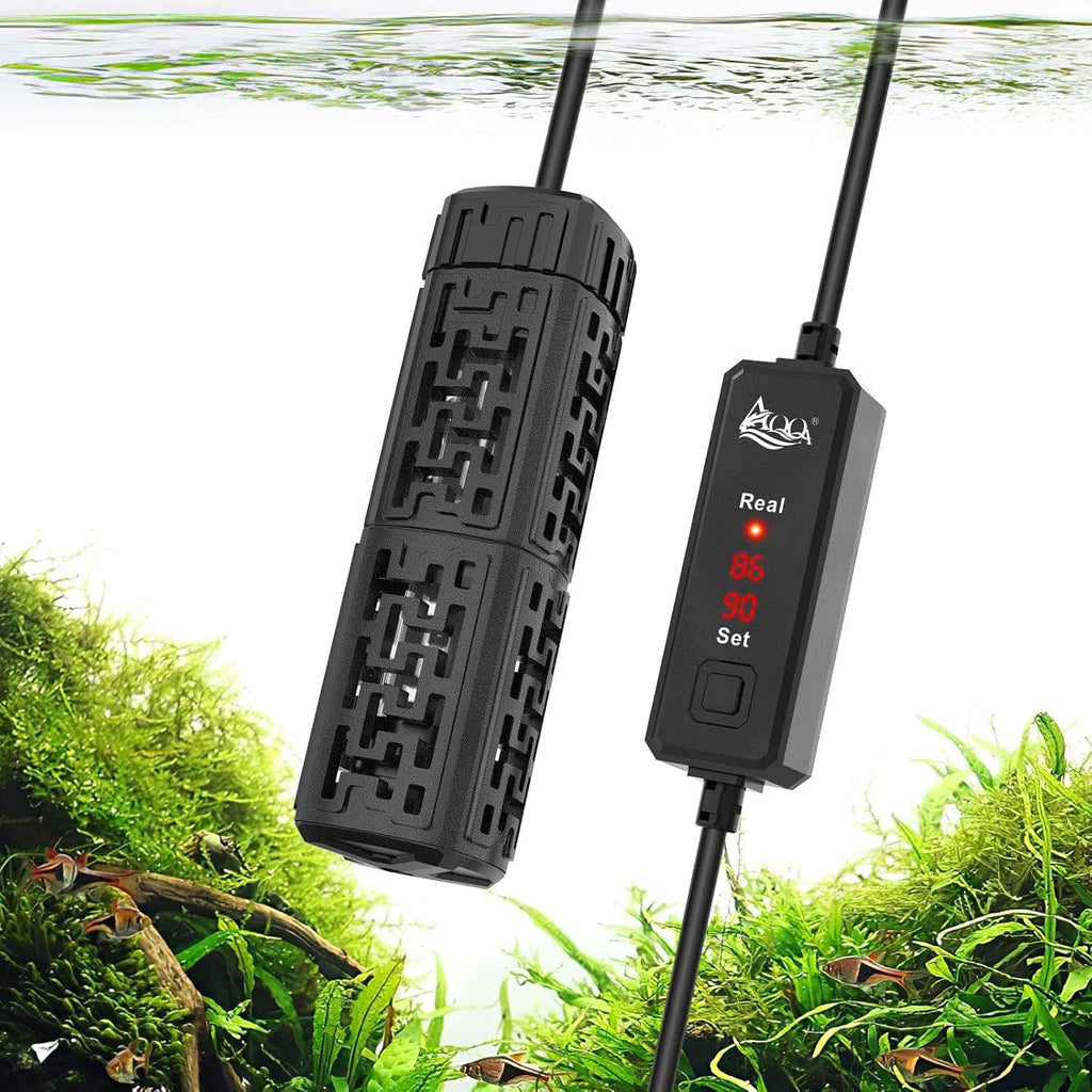 AQQA Fish Tank Heater,Aquarium Heater 50W 150W 250W 400W 500W 800W for 3-220 Gal,Set Temperature 59℉-93℉ Temperature Accuracy,Out of Water or High Temperature Automatic Power Off (25W)