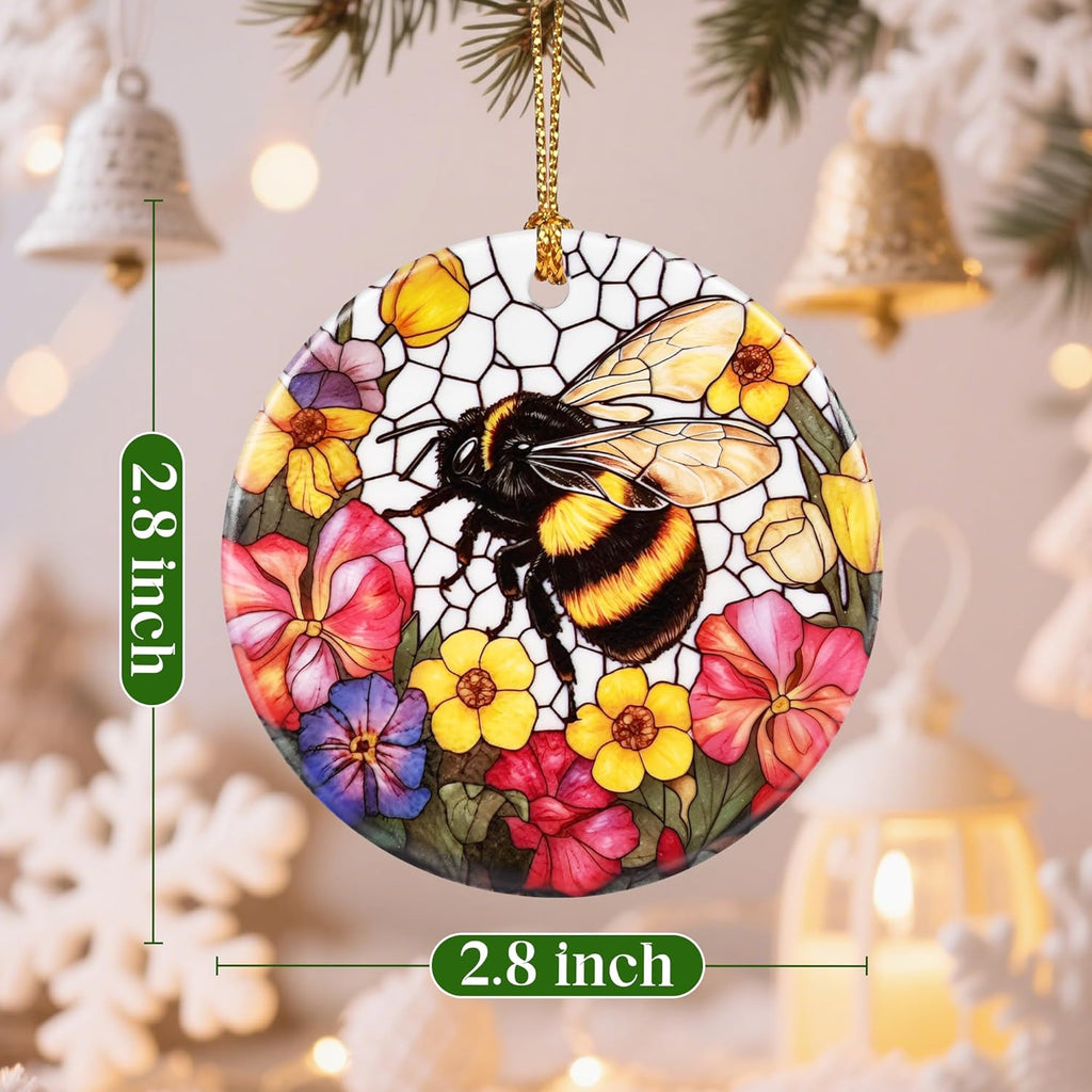 Christmas Ornaments, Bee Ornament, Christmas Tree Ornaments, Xmas Decorations, Holiday Decorations, Gifts for Bee Lovers, Holiday Party Gifts, and Xmas Gift Ideas