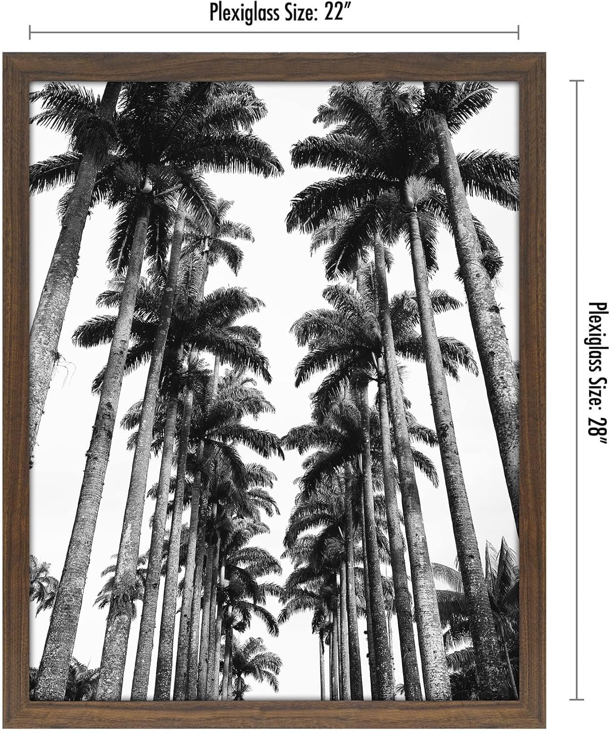Americanflat 22x28 Poster Frame with Polished Plexiglass - Wide Picture Frames Made of Engineered Wood for Vertical or Horizontal Wall Display - Epic Collection - Mahogany