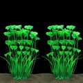 ALEGI Fish Tank Decorations Plastic Plants Large,Aquarium Artificial Plants Decoration Ornament Safe for All Fish-16 inch 2Pcs (Green 2 pcs)